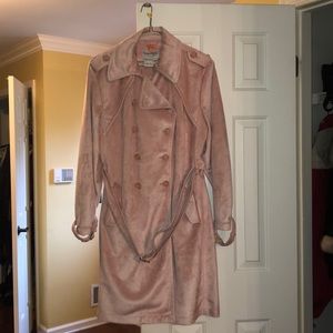 Faux Swede Trench Coat